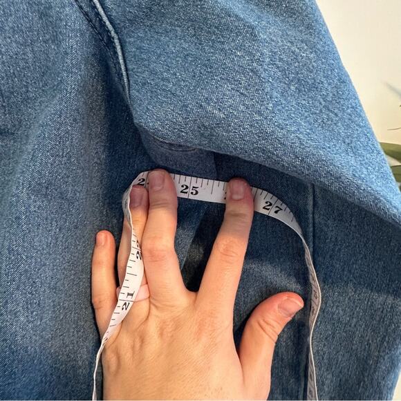 DG2 Diane Gilman Blue Stretch Denim Jean Jacket 2X - Picture 5 of 13
